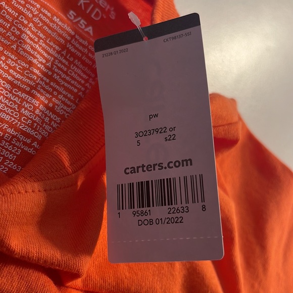 Carters Brand boys Tee - short sleeve size 5 - Picture 3 of 3